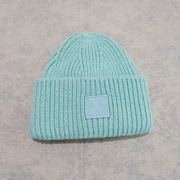 Acne Studios Accessories - Acne Studios Unisex Blue Knit Beanie